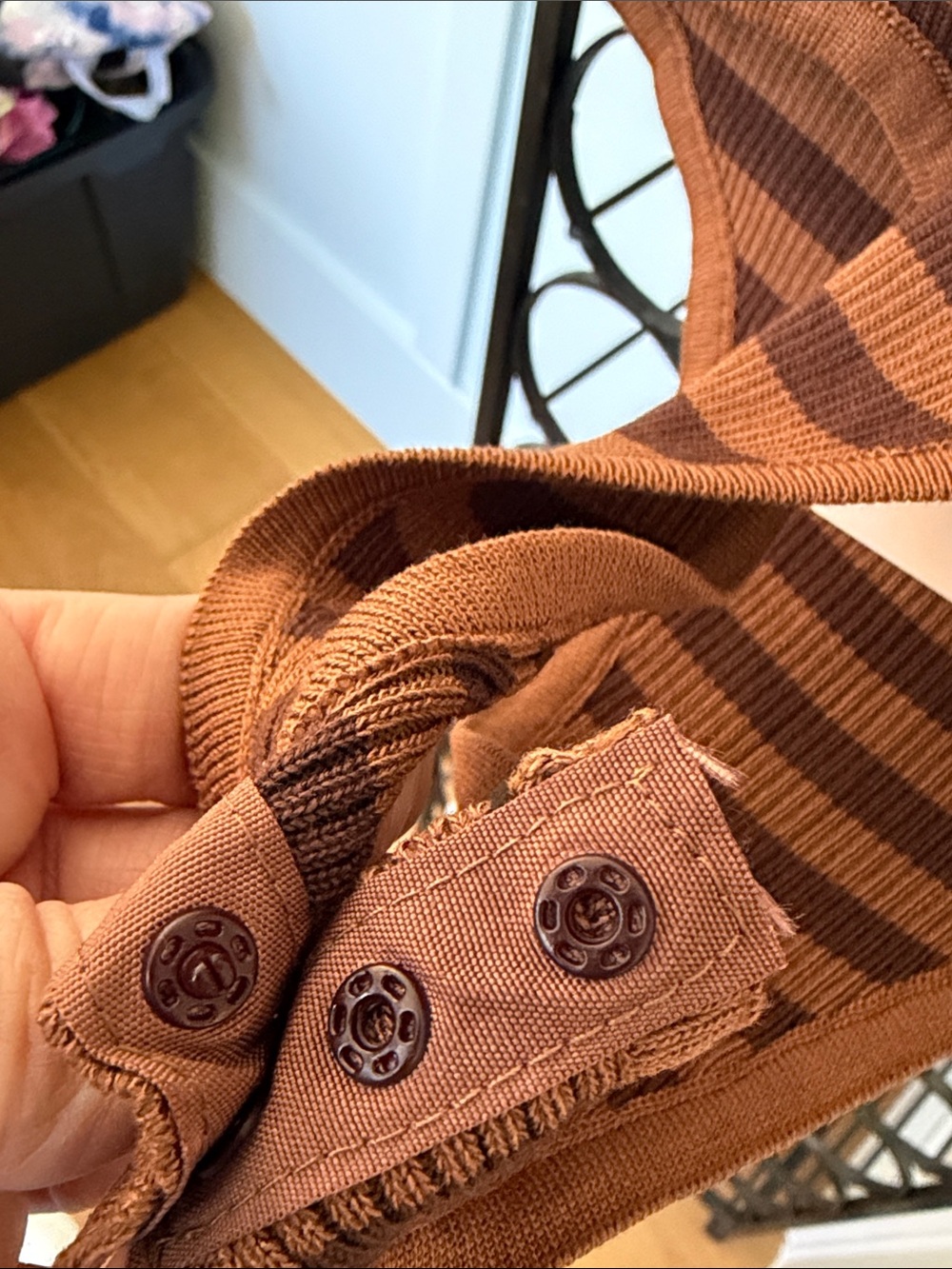 Striped Ribbed bodysuitOne-Piece - Brown/Chestnut - Picture 4 of 4